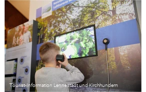 Die interaktive Wand hält viele Informationen für