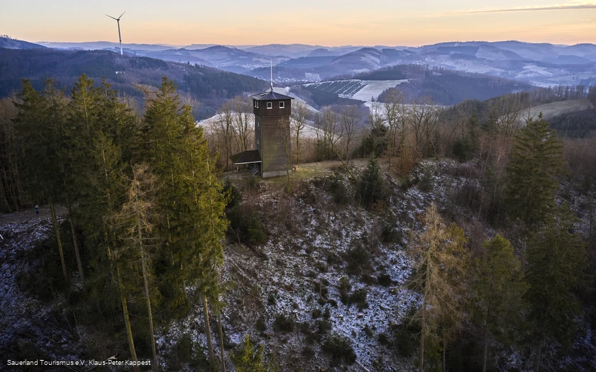 Wallburgturm von oben