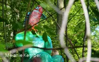 Skulptur: Der Angler und das Wasser am Kleffweg Albaum
