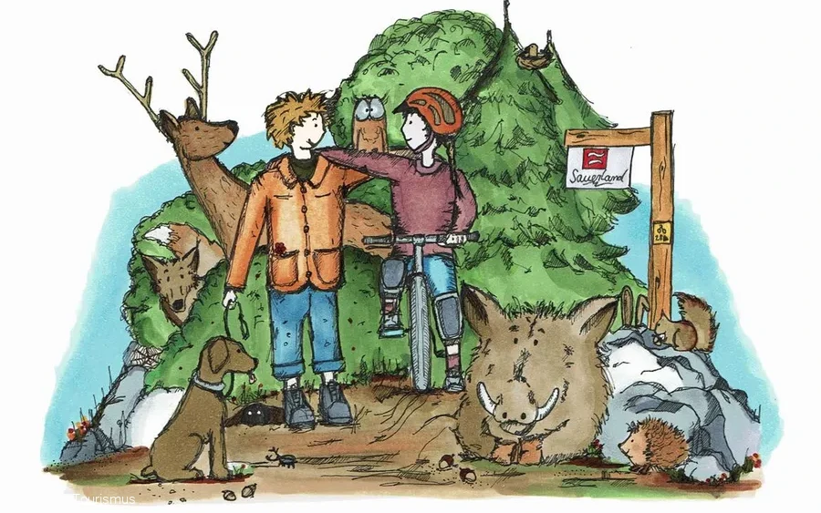 Grafik Verhaltensregeln im Wald