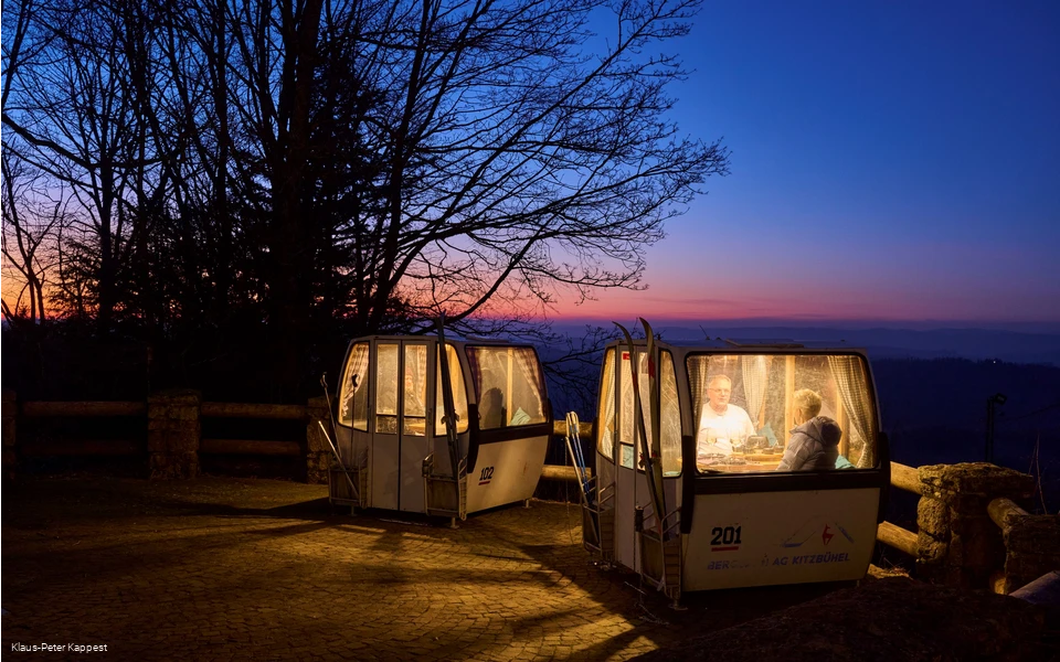 Gondel Hohe Bracht Abendlicht