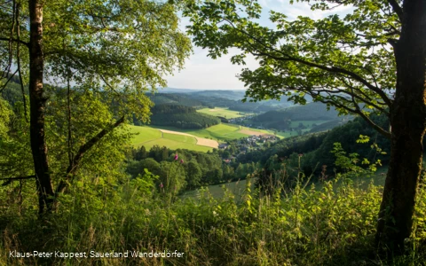 Aussicht am goldenen Zapfen in Siegerland