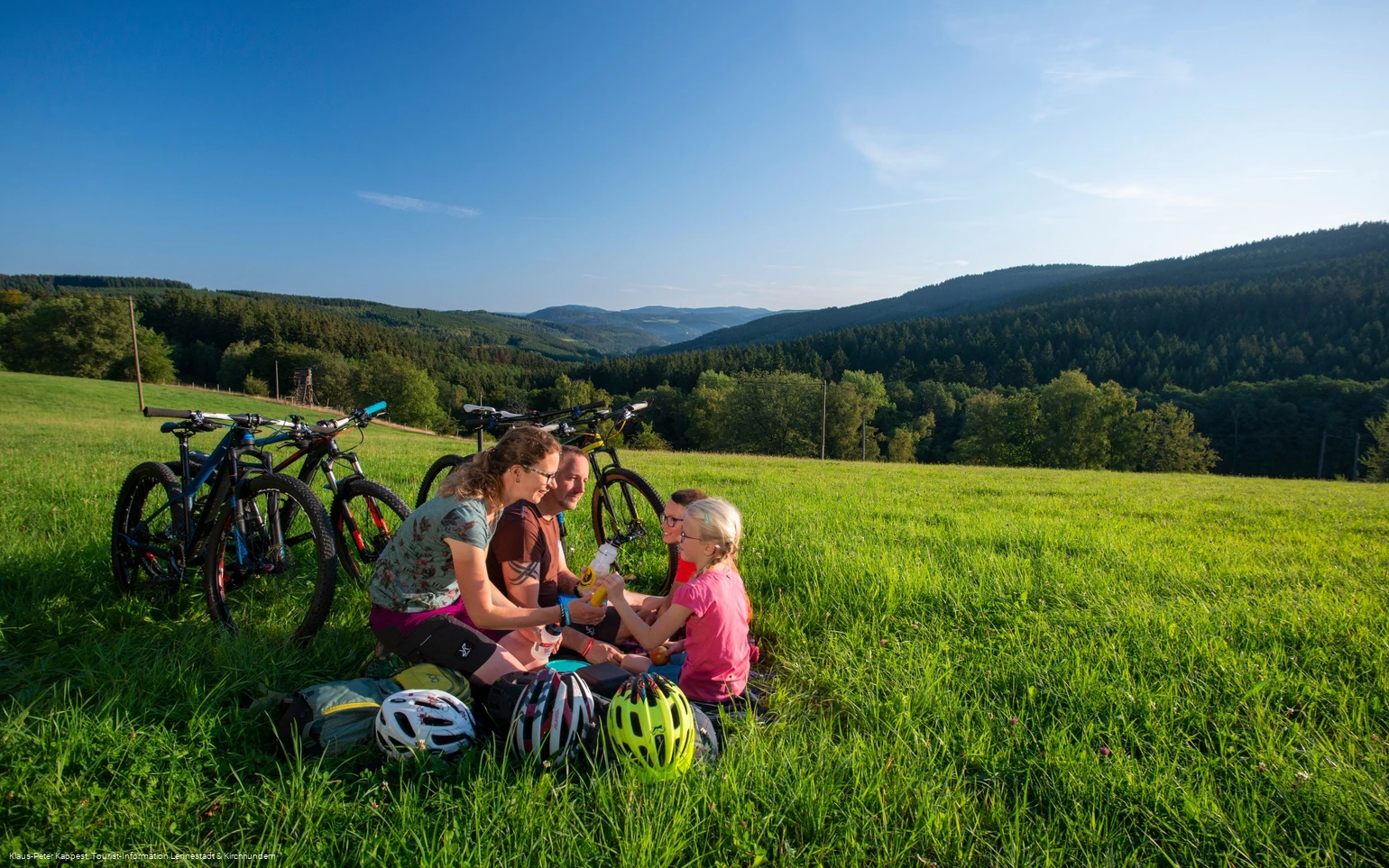 Radfahren mit Picknick