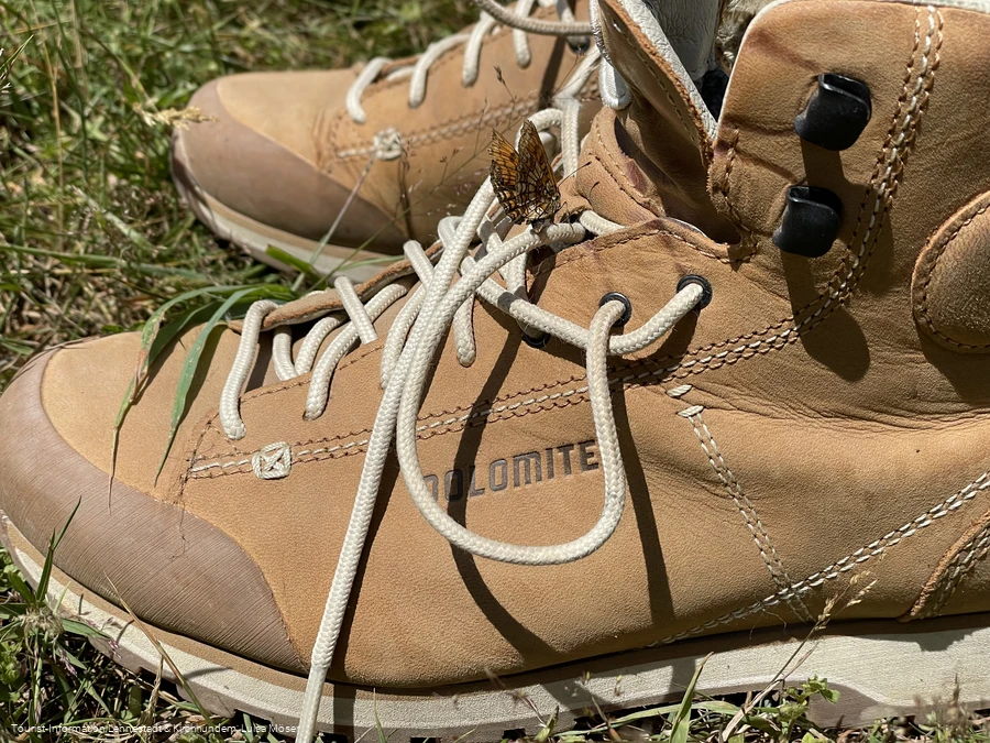 Wanderschuh mit Schmetterling