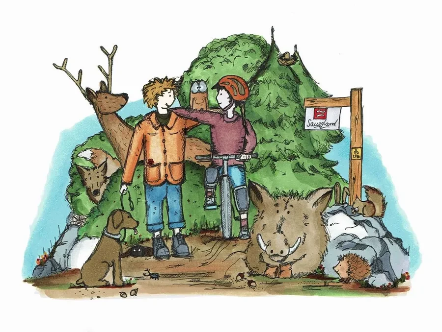 Grafik Verhaltensregeln im Wald